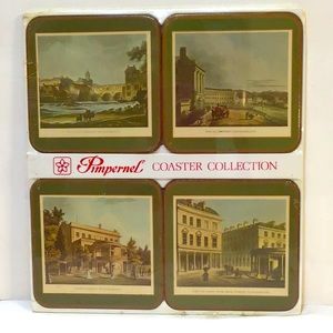 Pimpernel coasters of Bath, England landmarks